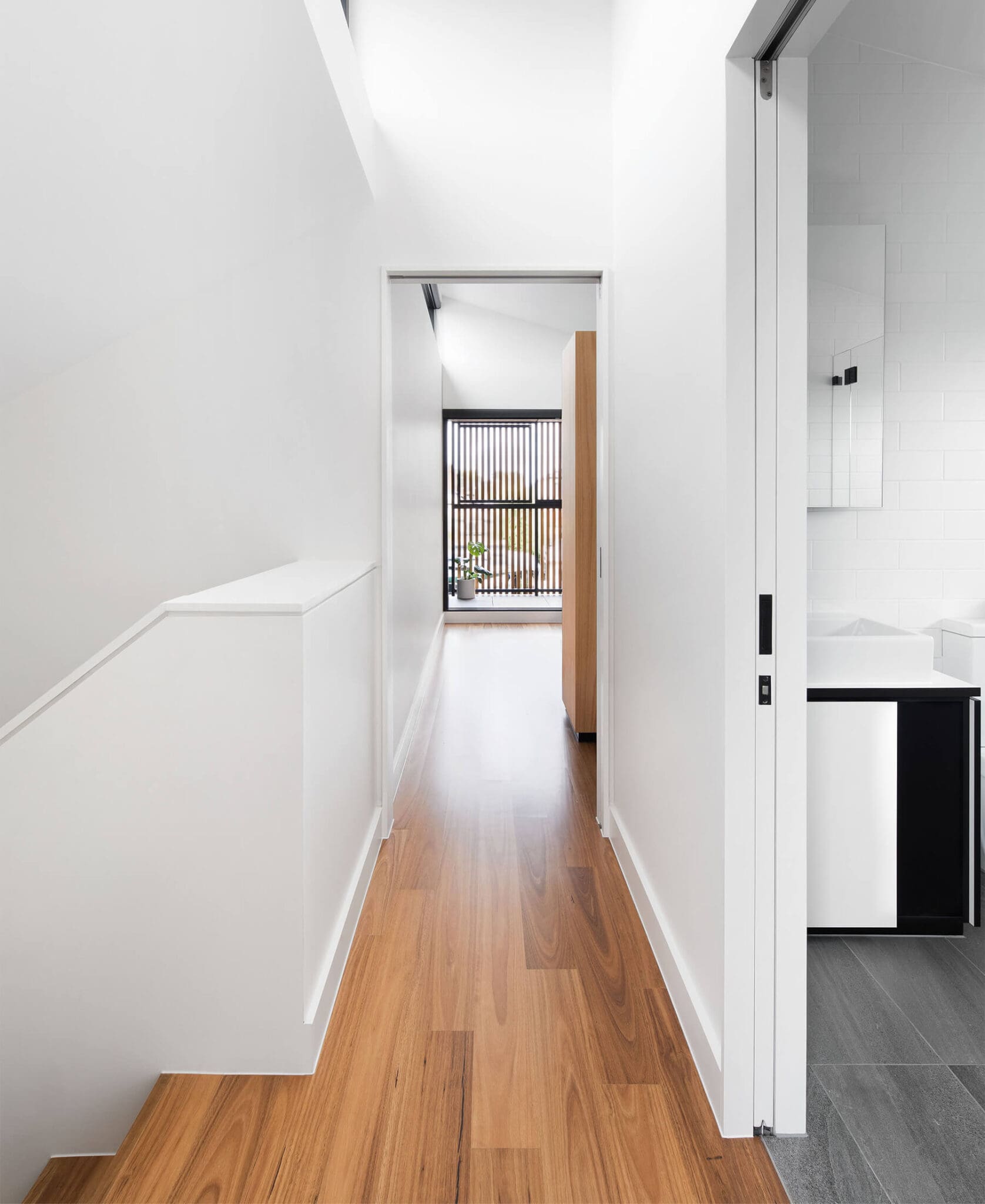 upstairs in house