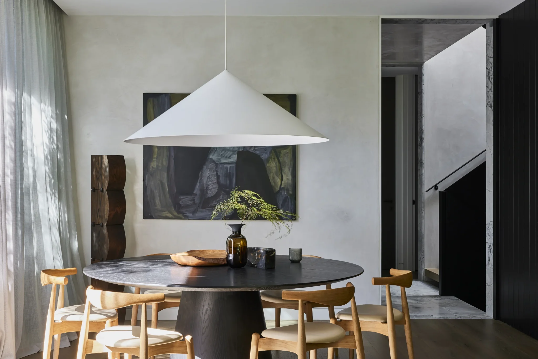 dining table with pendant